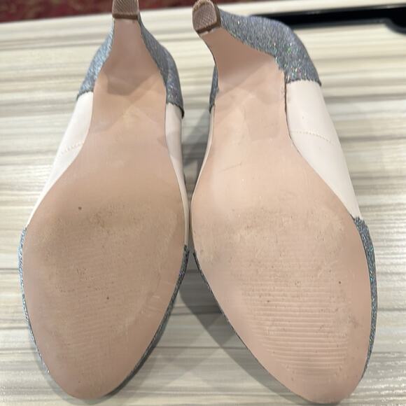 J Adams Mary Jane pumps heels shoes light pink and sparkly texture  gray. Size 8 - Picture 8 of 8